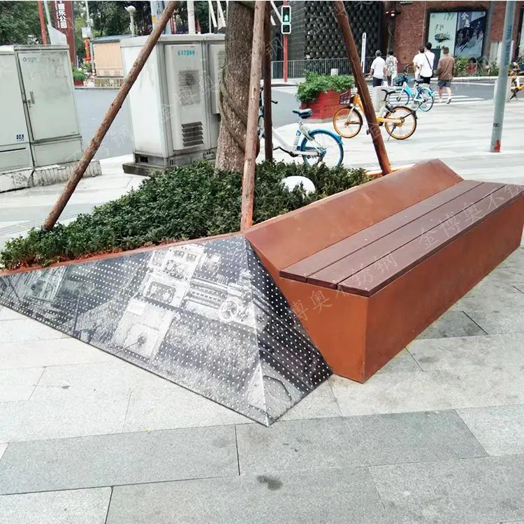 不锈钢防腐木坐凳